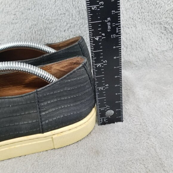 Frye Shoes Womens Size 6 Gemma Gray Leather Slip On Sneaker *Read* - Picture 2 of 11